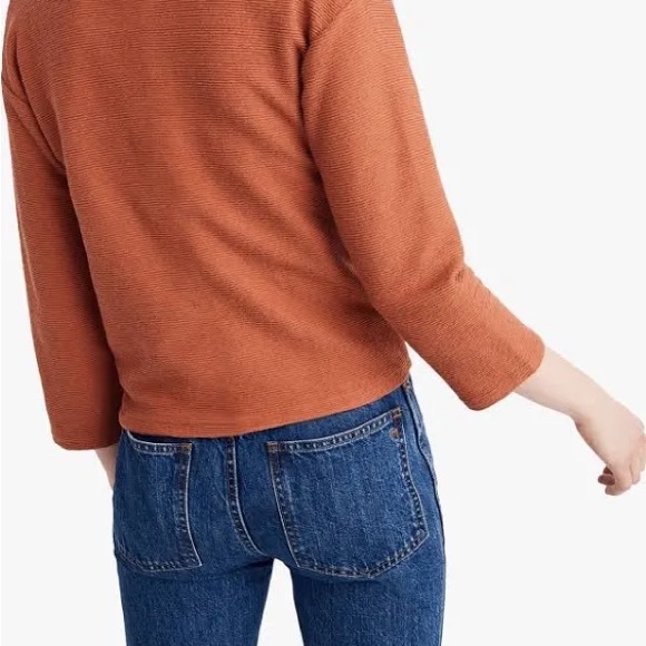 Madewell Texture & Thread Long-Sleeve Tie-Front Top - Picture 4 of 11